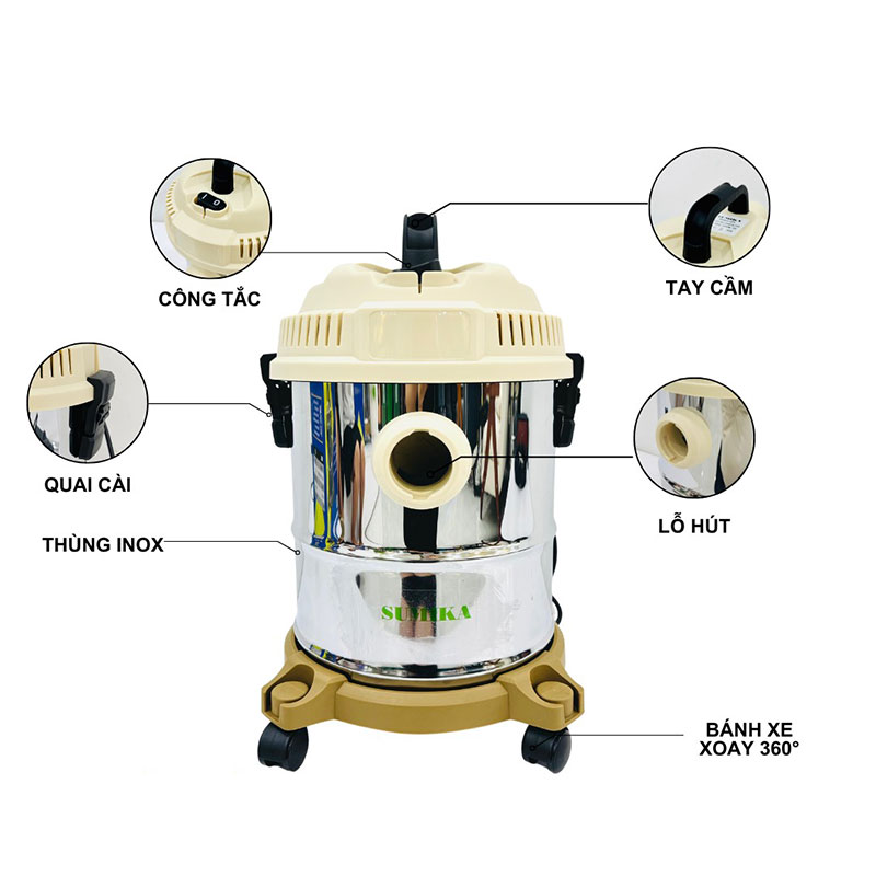 Máy hút bụi hút nước Sumika 215