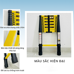 Thang nhôm rút sơn tĩnh điện 3,8M Sumika SKS380