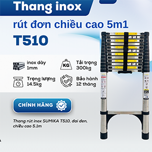 Thang rút inox 5,1m Sumika T510
