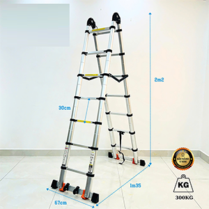 Thang nhôm rút chữ 4,4m Sumika SK440D New