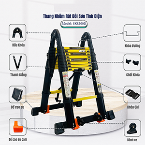 Thang  rút đôi sơn tĩnh điện Sumika SKS560D