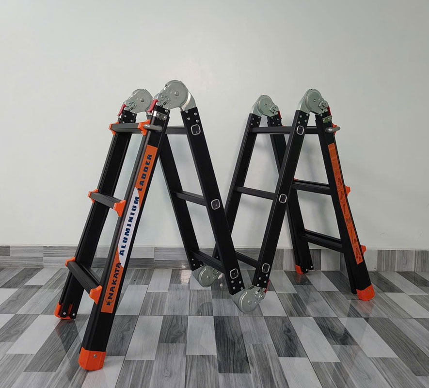 Thang đa năng kết hợp thang M 4 khúc cao cấp Nakata màu đen TY3D