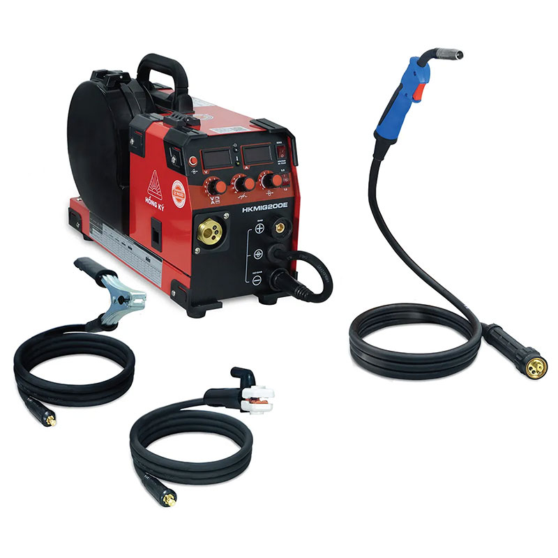 Máy hàn MIG không dùng khí 3 chức năng Hồng Ký Eco 160A 220V - HKMIG200E