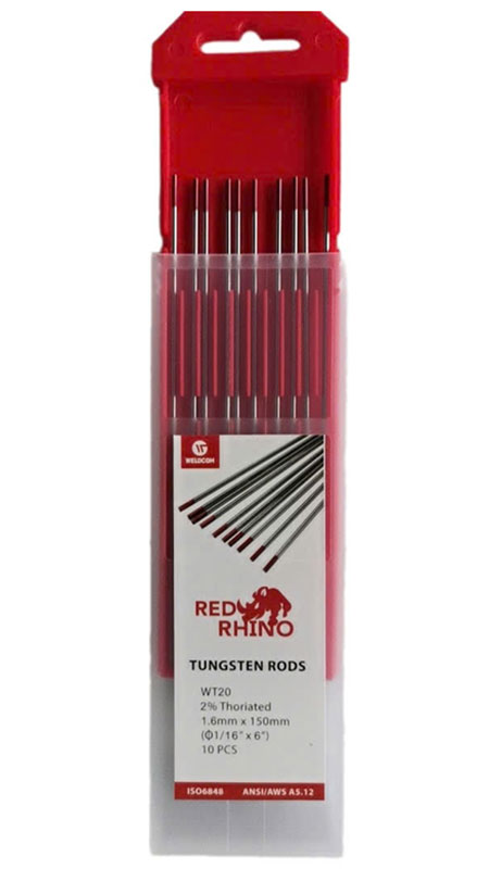 Kim hàn tig WT20 2.0mmx150mm đỏ