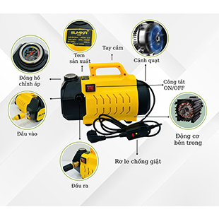Máy rửa xe gia đình SUMIKA S20, công suất 2000W
