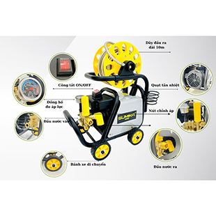 Máy rửa xe áp lực cao SUMIKA S25, công suất 2500W