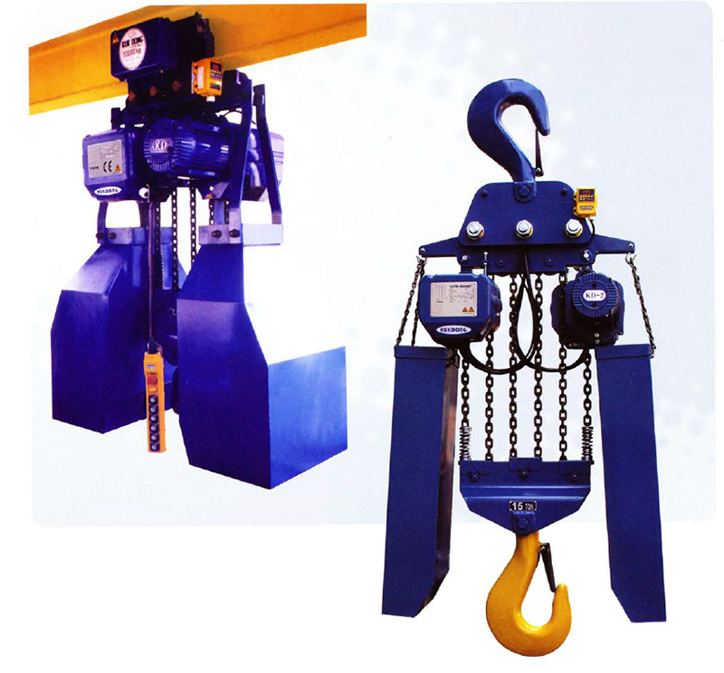 Pa lăng xích điện có con chạy 7.5 Tấn 2 motor nâng hạ 4 đường xích