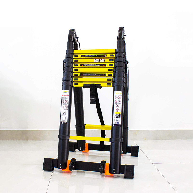 Thang nh&ocirc;m r&uacute;t đ&ocirc;i SUMIKA SKS740D sơn tĩnh điện chiều cao 3.7m+3.7m