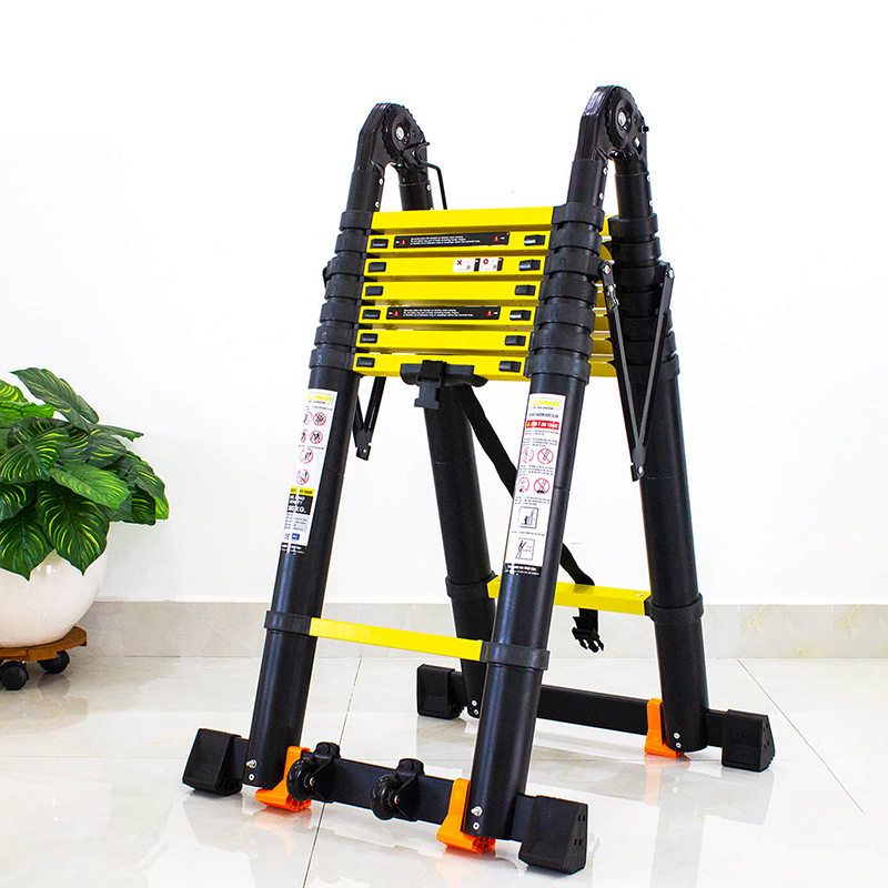 Thang nh&ocirc;m r&uacute;t chữ A SUMIKA SKS660D sơn tĩnh điện chiều cao 3.3m+3.3m