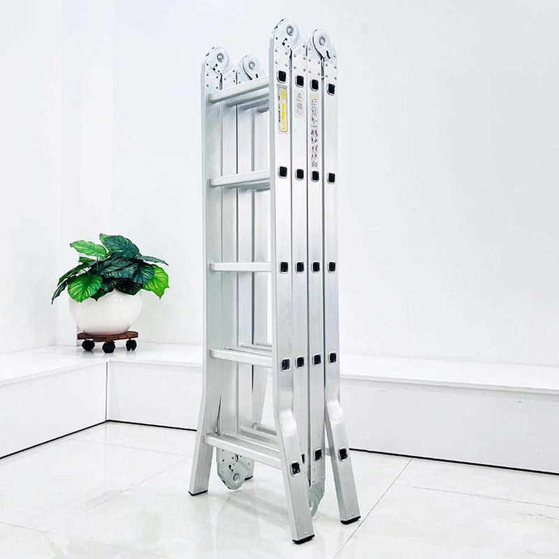 Thang nh&ocirc;m gấp 4 đoạn SUMIKA SKM605 chữ A cao 2.9m chữ I cao 5.8m