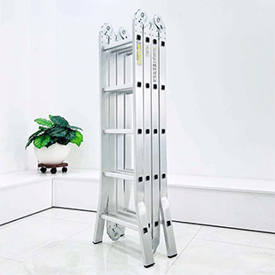 Thang nhôm gấp 4 đoạn SUMIKA SKM605 chữ A cao 2.9m chữ I cao 5.8m