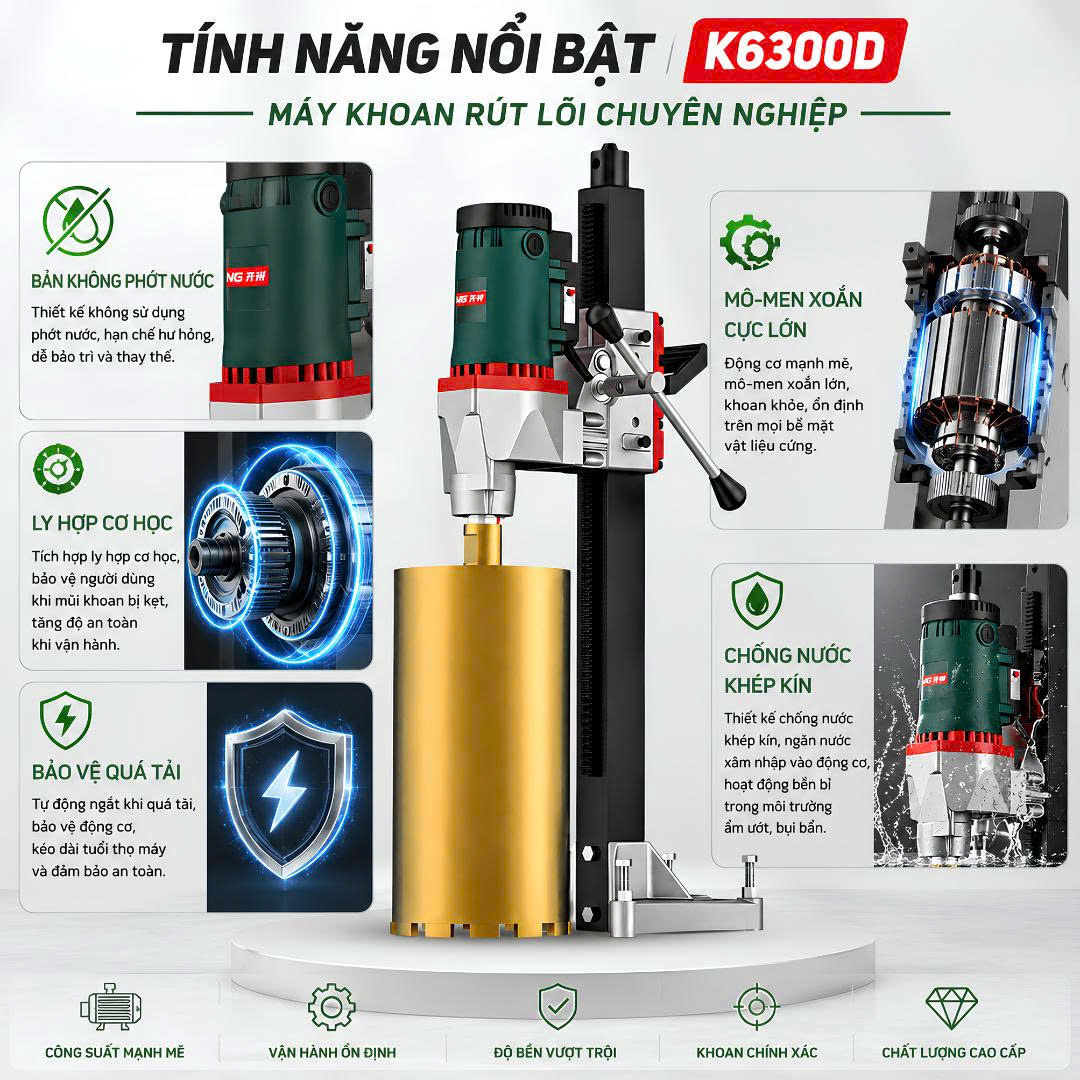 M&aacute;y khoan r&uacute;t l&otilde;i Kaibang K6300D