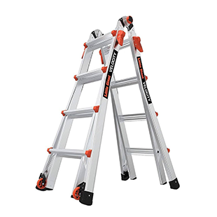 Thang nhôm rút chữ A Little Giant M17