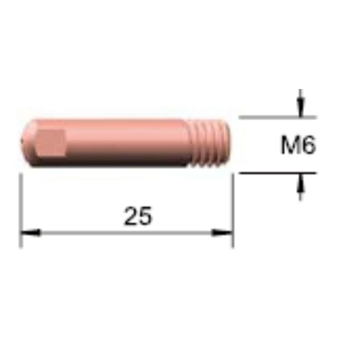 Bép hàn M6x25 (0.8 - 0.9 - 1.0 - 1.2)