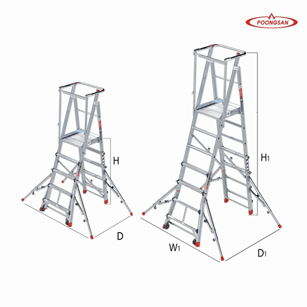 Thang nhôm an toàn Poongsan PSL-18(5+2)